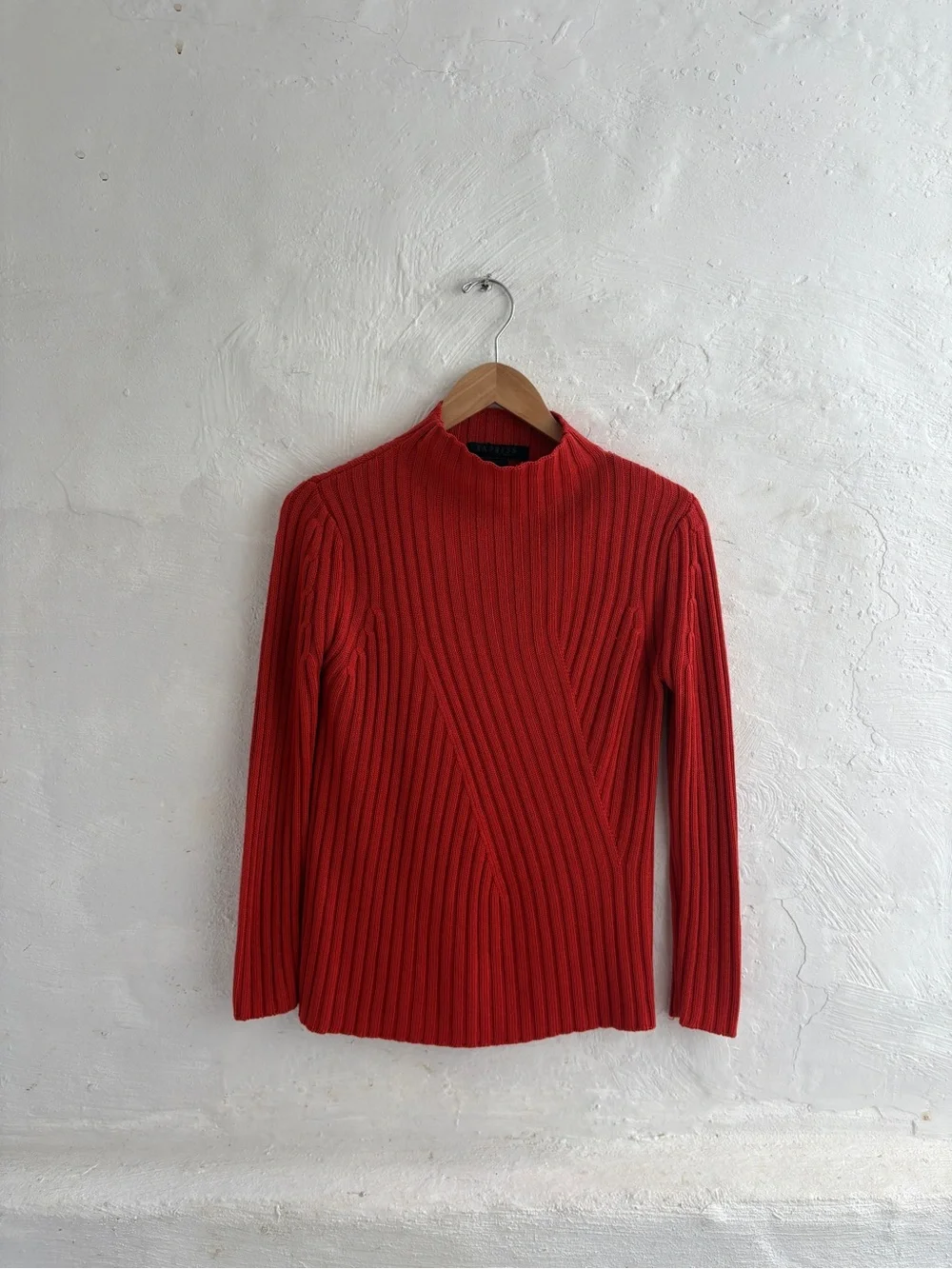 Vintage Express Burgundy Cable High Neck Sweater